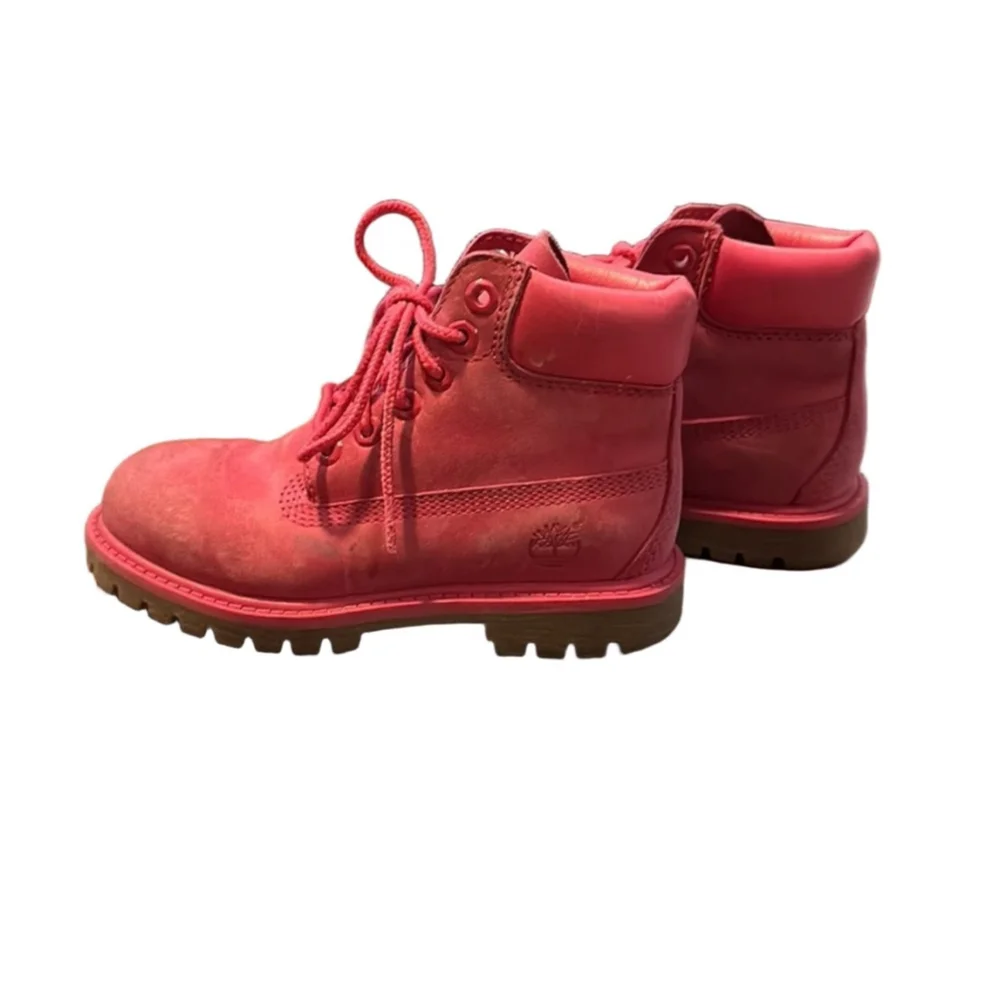 Timberland Toddler Girls Pink Suede Boots | Size 12 | Pre-Loved